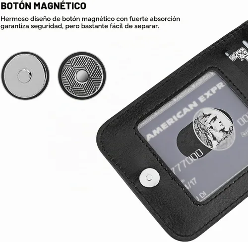 Vista 7 de KIHUWEY Funda Cartera Compatible con iPhone 13 con Soporte para Tarjetas de Crédito, Cierre Magnético de Cuero Premium con Soporte, Funda Protectora