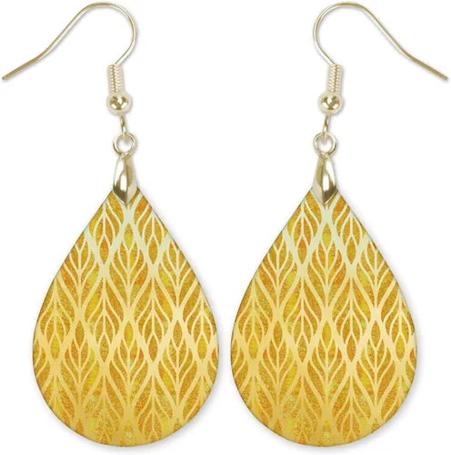 Vista 69 de Dangle Earrings for Women Colorful Dangling Drop Statement Jewelry Printed MDF Wood Teardrop Double Side Print Handmade by The Painted Pug