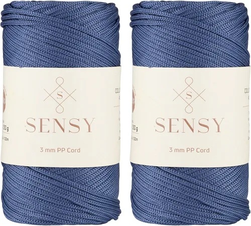 Vista 113 de Cuerda de poliéster Sensy Premium de 3 mm, 120 metros, 100% cordón de polipropileno, cuerda de macramé de 3 mm, cordón para bolsos de ganchillo
