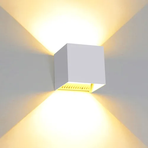 Vista 14 de Kawell Aplique de pared LED moderno de 12 W, ángulo de haz ajustable, impermeable, IP65, luz de pared de aluminio para interiores y exteriores