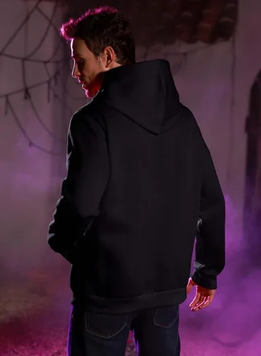 Vista 8 de Arvilhill Sudadera con capucha de calabaza de Halloween para hombre