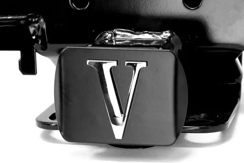 Vista 4 de Cubierta de enganche de letra cromada 3D personalizada (se adapta a receptor de 2 pulgadas, negro)