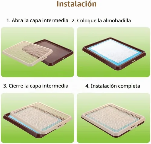 Vista 5 de BANU Bandeja de entrenamiento para inodoro para perros pequeños y medianos