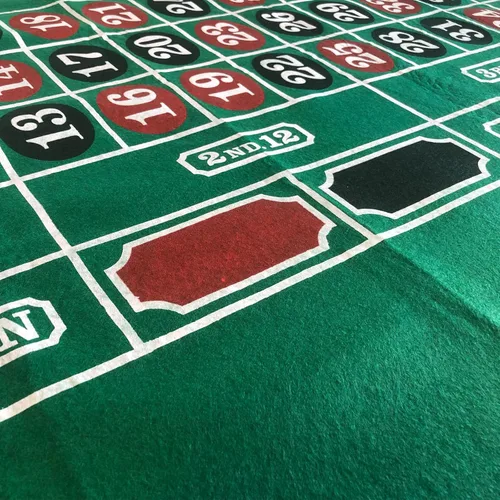 Vista 4 de Juego de mesa de ruleta de fieltro – 36 x 72 pulgadas, rectangular, estilo Las Vegas, color verde, para póquer, ideal para juegos de póquer, eventos