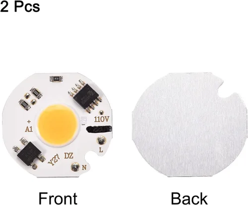 Vista 4 de MECCANIXITY Bombilla LED de chip 110 V 12 W blanco cálido 3000-3200 K sin conductor de alta potencia Floodlight Módulo de lámpara de aluminio Junta