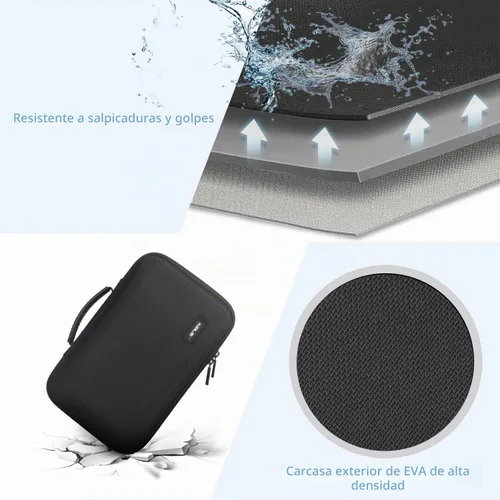Vista 5 de JSVER Funda de transporte para DJI Mini 4 Pro EVA carcasa rígida funda protectora para DJI Mini 4 Pro/Mini 3/Mini 3 Pro Bolsa de viaje para Mini 4