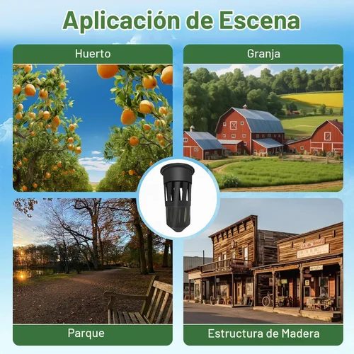 Vista 4 de Paquete de 6 Estaciones de Cebo de Monitoreo de Termitas, Compatible con Cebo de Termitas Trelona, Bloques de Madera Incluidos para Jardín, Granjas