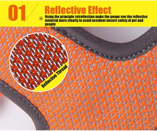 Vista 4 de WINHYEPET True Love TLH6071 - Arnés reflectante para perros pequeños, medianos y grandes, chaleco para mascotas, ajuste rápido, ajustable, para Negro