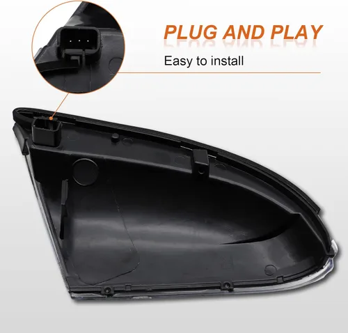 Vista 4 de Luz de charco de señal de giro para espejo delantero compatible con Dodge Ram 1500 2009-2018, conjunto de lámpara LED de marcador lateral para 2500