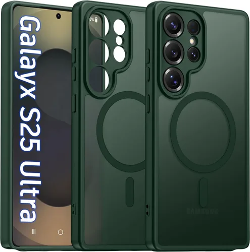 Vista 76 de Oterkin Funda magnética para Samsung Galaxy A17 mate, funda de teléfono A17 compatible con MagSafe esmerilada, translúcida, a prueba de golpes Negro
