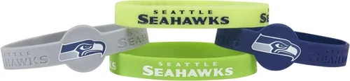 Vista 4 de Pulseras de silicona de la NFL, paquete de 4