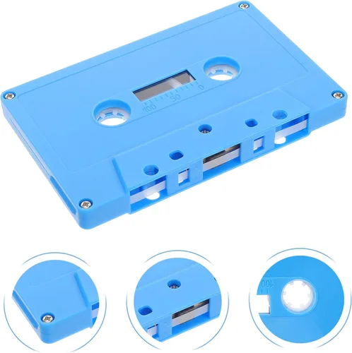 Vista 7 de 2pcs Retro Cinta Cassette Vintage Decoración Cinta En Blanco Casetes De Audio Cielo Azul De Plástico