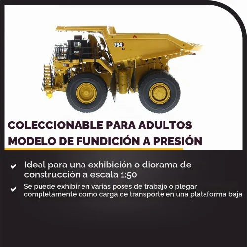 Vista 3 de Camión minero Caterpillar 794 AC 1:50 - Diecast Masters - Serie High Line - 85670