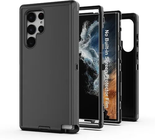 Vista 20 de Funda protectora resistente para Galaxy S23 5G, funda protectora resistente con [3 en 1] Cubierta de protección de goma resistente a prueba
