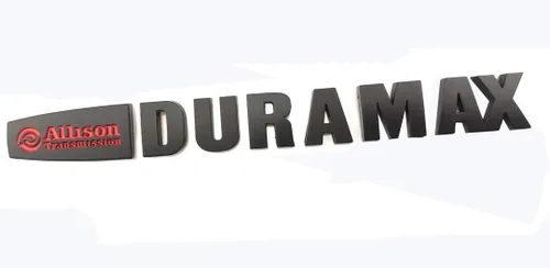 Vista 4 de 2 insignias Allison Duramax compatibles con capucha GM 2015 Silverado 2500hd 3500hd (negro rojo)