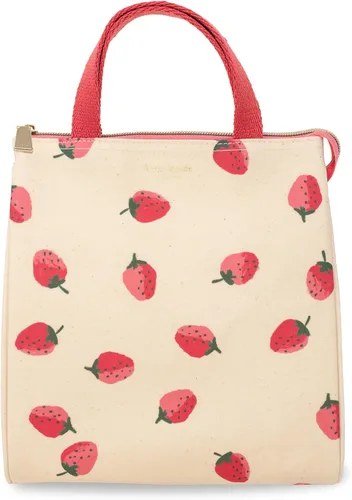 Vista 31 de Kate Spade New York Bolsa de Almuerzo Portátil Suave Refrigeradora, Bolso Térmico con Forro Interior Aislante Plateado y Bolsillo de Almacenamiento