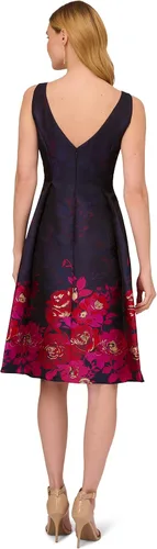 Vista 2 de Adrianna Papell Vestido Jacquard Border para mujer
