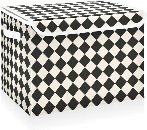 Vista 19 de CaTaKu Contenedores grandes de tela con tapas, cajas de almacenamiento de bastones de caramelo de Navidad con asas para organizar la ropa, cubos