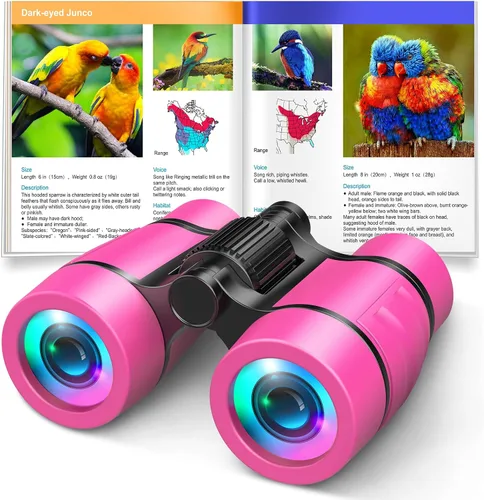 Vista 12 de Juguetes para niños de 3 a 8 años: prismáticos para niños con manual de observación de aves 4 5 6 7 8 años niños niñas regalos de Navidad