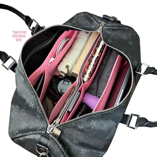 Vista 4 de Premium Organizer for Keepall Bag Organizer, fits Keepall 45 Insert, Handmade 3mm Thick Double-Layered Base Shaper Felt Snug Sturdy Fit