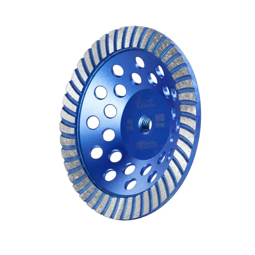 Vista 15 de SALI Muelas abrasivas de hormigón de 7 pulgadas 28 segmentos de diamante Turbo 5/8-11 Arbor Diamond Muela abrasiva apta para pintura, epoxi