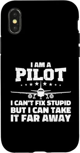 Vista 4 de iPhone 14 Pilot Design For Men Women Aviation Airplane Pilot Funny Case