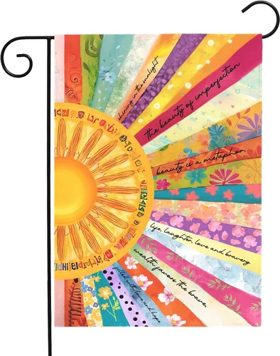 Vista 59 de Bandera de jardín floral de verano (bandera de jardín de águila del 4 de julio)