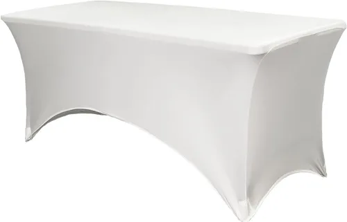 Vista 16 de YOUR CHAIR COVERS - Fundas rectangulares de elastano para mesas de 4 pies, manteles ajustados para eventos de boda, decoraciones de patio, tela Negro