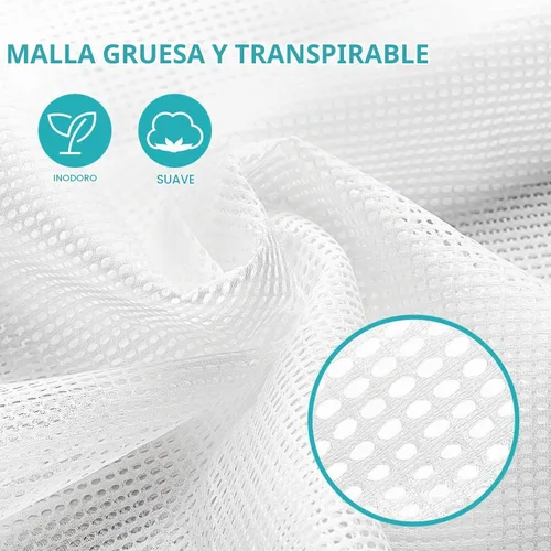 Vista 2 de Bolsas de lavandería de malla resistente de 24 x 36 pulgadas con cierre de cordón, paquete de 3, color negro Negro-3Pack