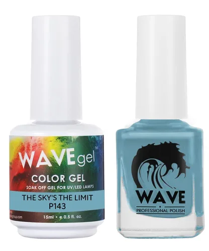 Vista 160 de WAVEGEL - Juego dúo de gel y esmalte de uñas a juego - Colección Simplicity - #P109 Blizzard I 0.5 onzas