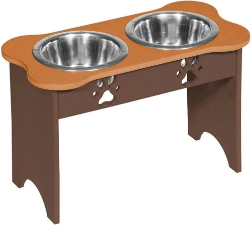 Vista 77 de Poly Lumber - Comedero doble de hueso mediano de 2 cuartos de galón, color negro