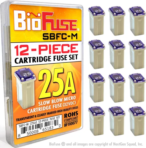 Vista 9 de 15A SBFC-M - Cartucho de micro cartucho de soplado lento de 12 piezas (MCASE, fusibles tipo FMM)