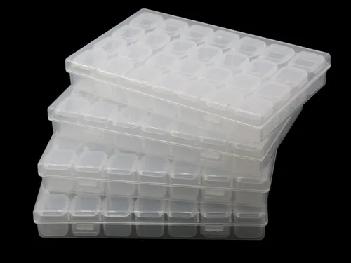 Vista 8 de Caja de almacenamiento de plástico transparente de 6 piezas con cierre hermético, contenedor organizador para lápices, rompecabezas, juguetes