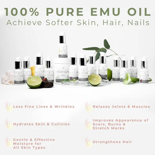 Vista 4 de Y Not Natural Aceite de emú puro – Humedad orgánica para cara, cuerpo, cabello, cuero cabelludo y uñas, rico en Omega 3-6-9, vitaminas y minerales