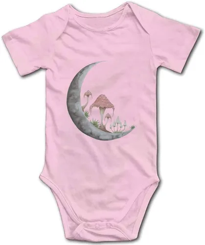 Vista 14 de Mushroom Moon - Body de manga larga para bebé recién nacido de 0 a 24 meses, color blanco Negro-1