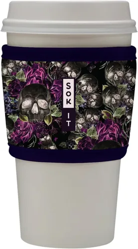 Vista 42 de Sok It HotSok Coffee & Tea - Funda de neopreno con aislamiento reutilizable (floral abstracto)