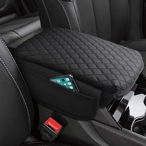 Vista 21 de Shademax Funda para reposabrazos de consola central para Tesla Model Y Juniper 2025-2026 / Modelo 3 Highland 2024-2026, antideslizante, impermeable