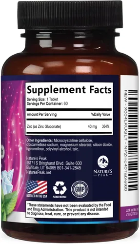 Vista 9 de Suplementos de zinc de 40 mg – 40 mg de zinc es el límite diario superior seguro de los NIH para mujeres y hombres – El mejor suplemento de zinc