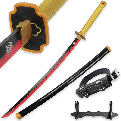 Vista 49 de SV Anime Demon Slayer Sword Katana 41 Inch Decorative Collectible Gift Cosplay Sword，Various Styles Available