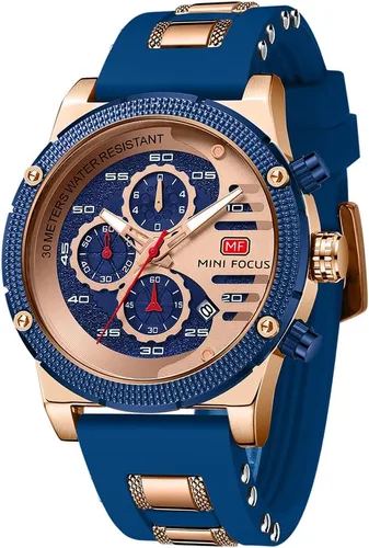 Vista 15 de AIMES Mens Watches for Men Casual Chronograph Waterproof Sport Military Watch Analog Quartz Movement Stylish Luxury Dress Wrist Watch Elegant Gift