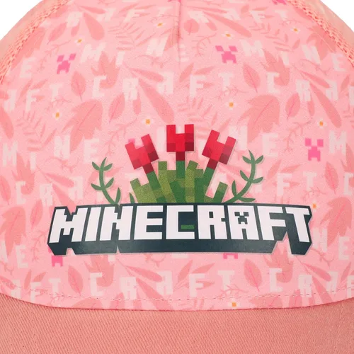 Vista 5 de Minecraft Roses - Gorra de béisbol con espalda de malla rosa para niña, Multi colorido