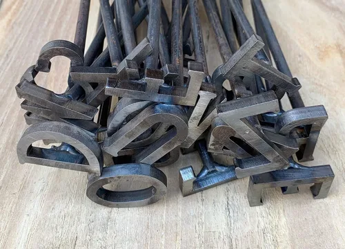 Vista 3 de Juego de hierro de marca de alfabeto de 1", marca de letras, marca de madera