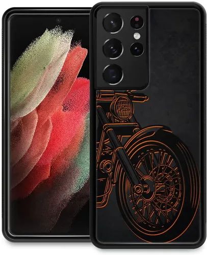 Vista 29 de Funda compatible con Samsung Galaxy S21 Ultra, funda protectora de madera con bandera estadounidense antideslizante y a prueba de golpes