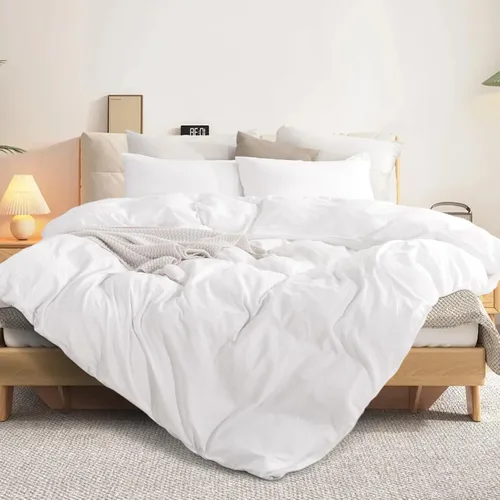 Vista 225 de NEXHOME PRO Funda de edredón Twin XL 100% algodón lavado, transpirable, duradera, texturizada, similar al lino, juego de ropa de cama para el hogar