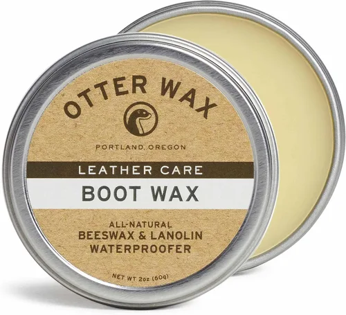 Vista 3 de Otter Wax Cera para botas 2 onzas Impermeabilizante de cuero natural Fabricado en Estados Unidos