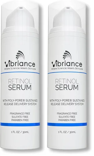 Vista 7 de Vibriance Suero de retinol para la cara, reduce la apariencia de arrugas profundas y poros grandes, mejora el tono, mejora la tez, crema de noche