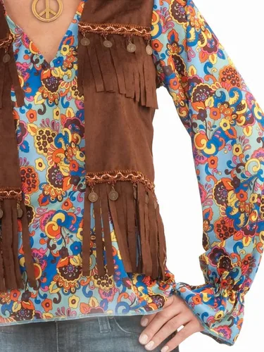 Vista 3 de Forum Novelties Generación Hippie Groovy - Conjunto de disfraz para mujer