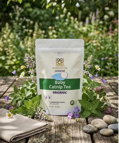 Vista 3 de Secrets Of Tea Baby Catnip Sleepy Time Tea - Mezcla de hierbas relajante orgánica para bebés y recién nacidos, suave y sin cafeína, 20 bolsas de té