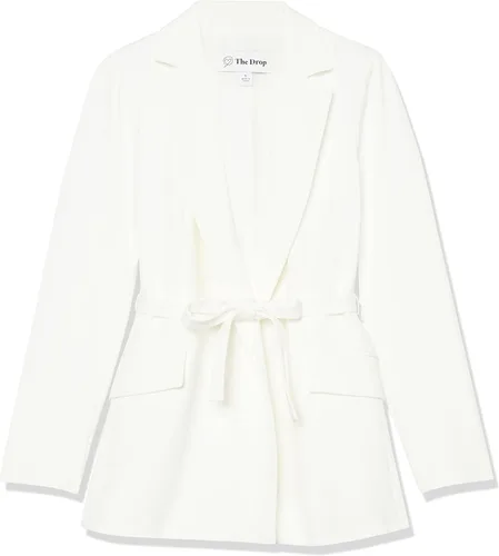Vista 6 de The Drop Blazer Ren Wrap con cinturón frontal para mujer