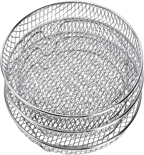 Vista 10 de Accesorios para freidora de aire de 3 capas, estantes apilables de acero inoxidable 304, bandeja para freidora de aire, accesorios para freidora